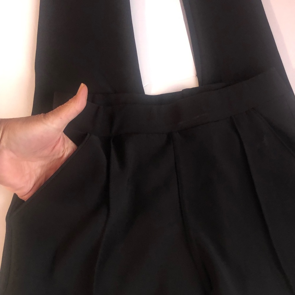 INDERO, Black Business Leggins W/back faux pockets, front side pockets Fit L/XL - Picture 13 of 16